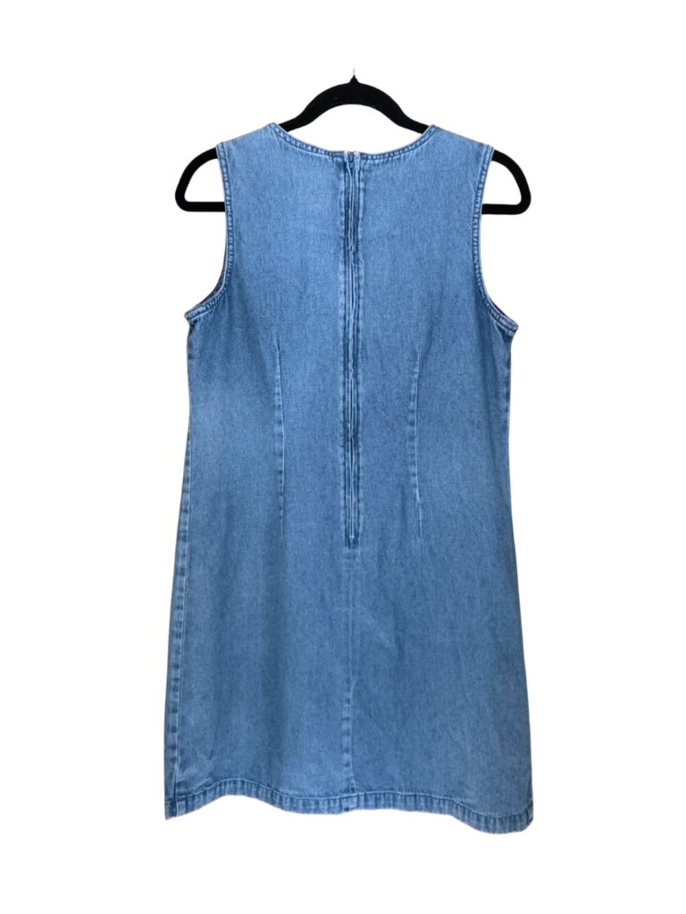 Vintage TY Wear Denim Sailboat Embroidered Shift Dress Coastal Nautical Size 10 - Picture 3 of 8